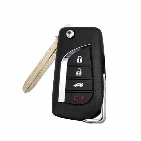 Keyless Factory KeylessFactory:Remote Flip Keys:TOYOTA REMOTE FLIP KEY 4B TRUNK (4D67 CHIP) GQ43VT20T RFK-TOY-20T-4